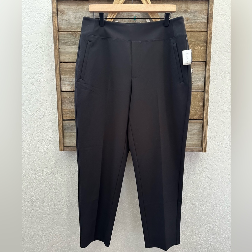 Athleta Black Endless High-Waisted pull on trouser track pants‎ ladies 12 NWT